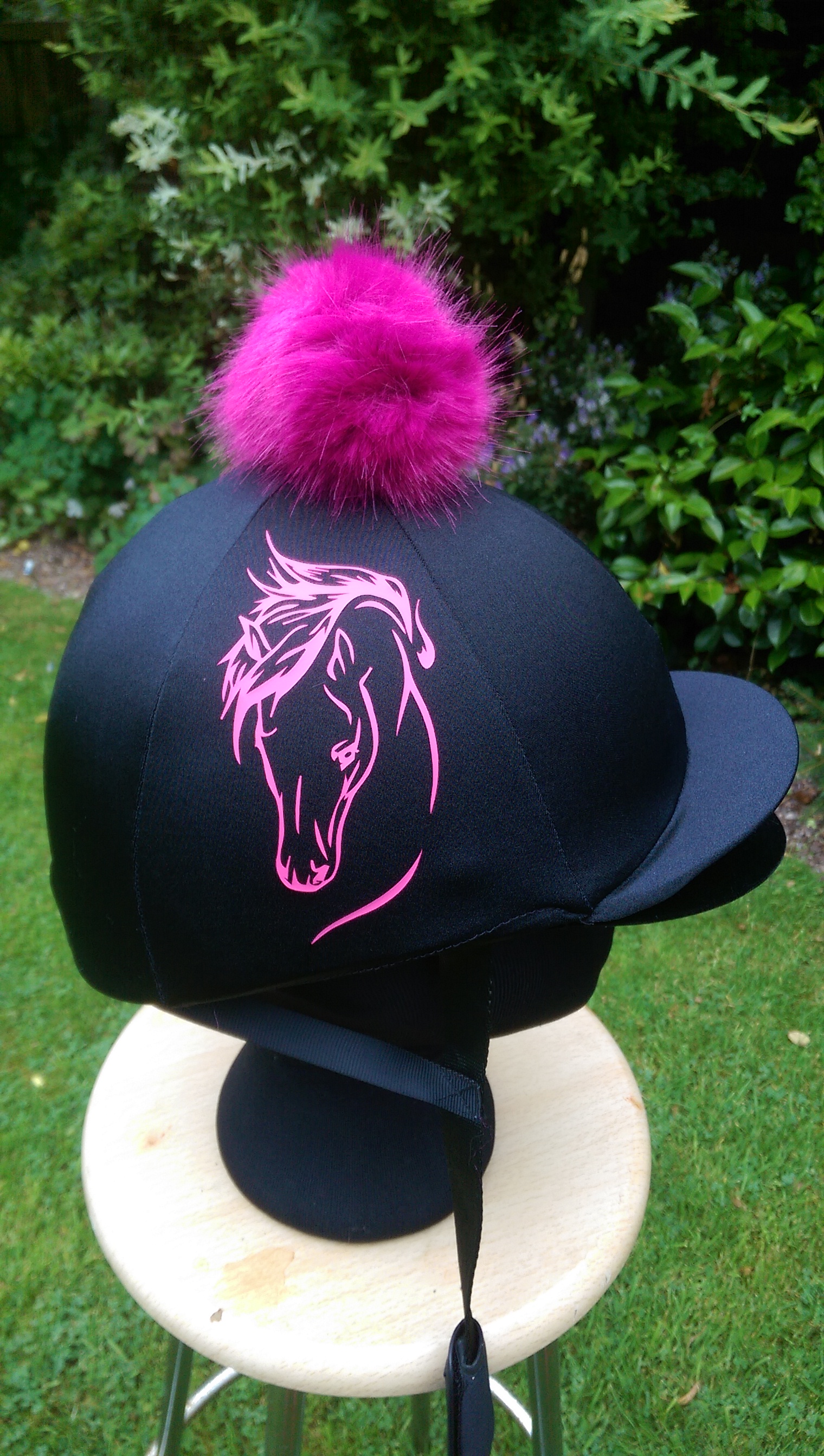 Horse riding hat Cover silks  Candy Pink For A Skull Cap  .